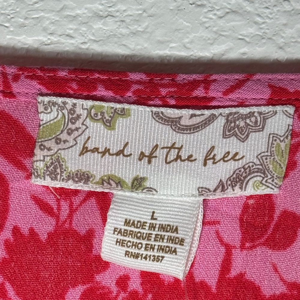 Floral Red and Pink Blouse - Picture 4 of 11